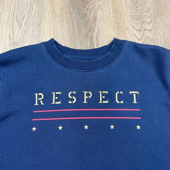 Under Armour Sweatshirt Mens Large Blue Project Rock Respect Fleece Gym Training - Picture 2 of 11